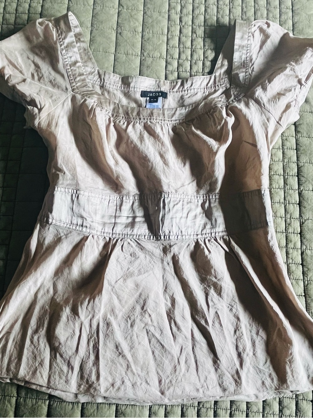 Vintage Jacob silk shell blend empire-waist babydoll top M